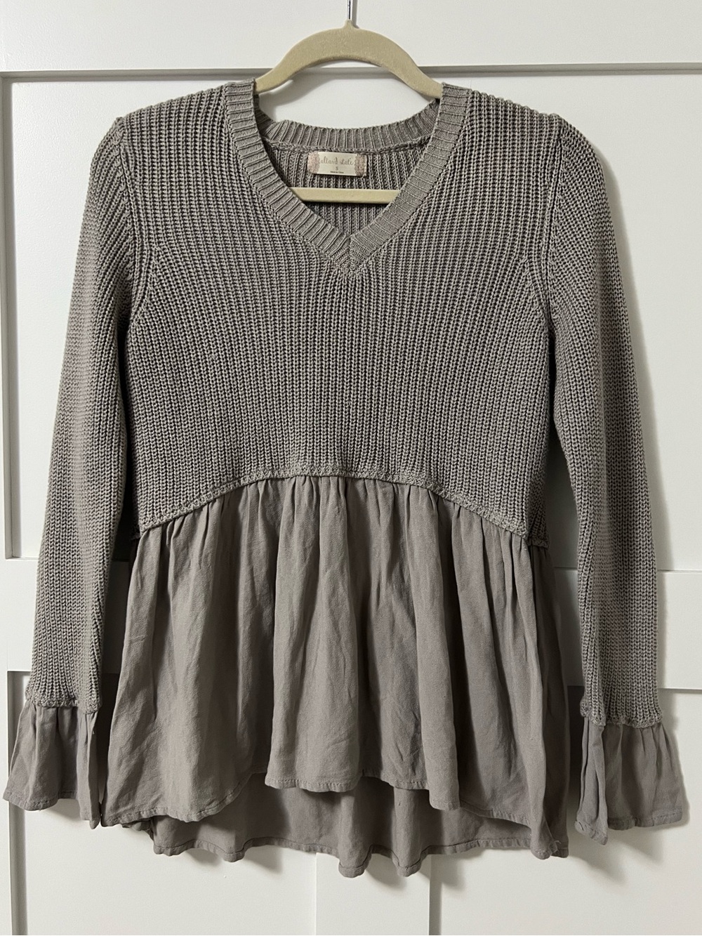 Altar’d State Grey Pemplum Sweater